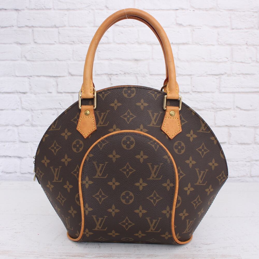 Louis Vuitton Ellipse PM Monogram Satchel Purse Handbag Tote LV Leather A3273